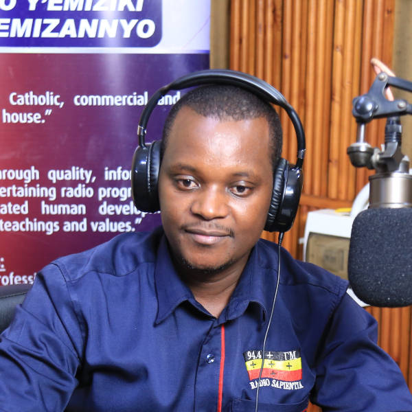 Kato Fred, co-host of Kanymuza on Radio Sapientia